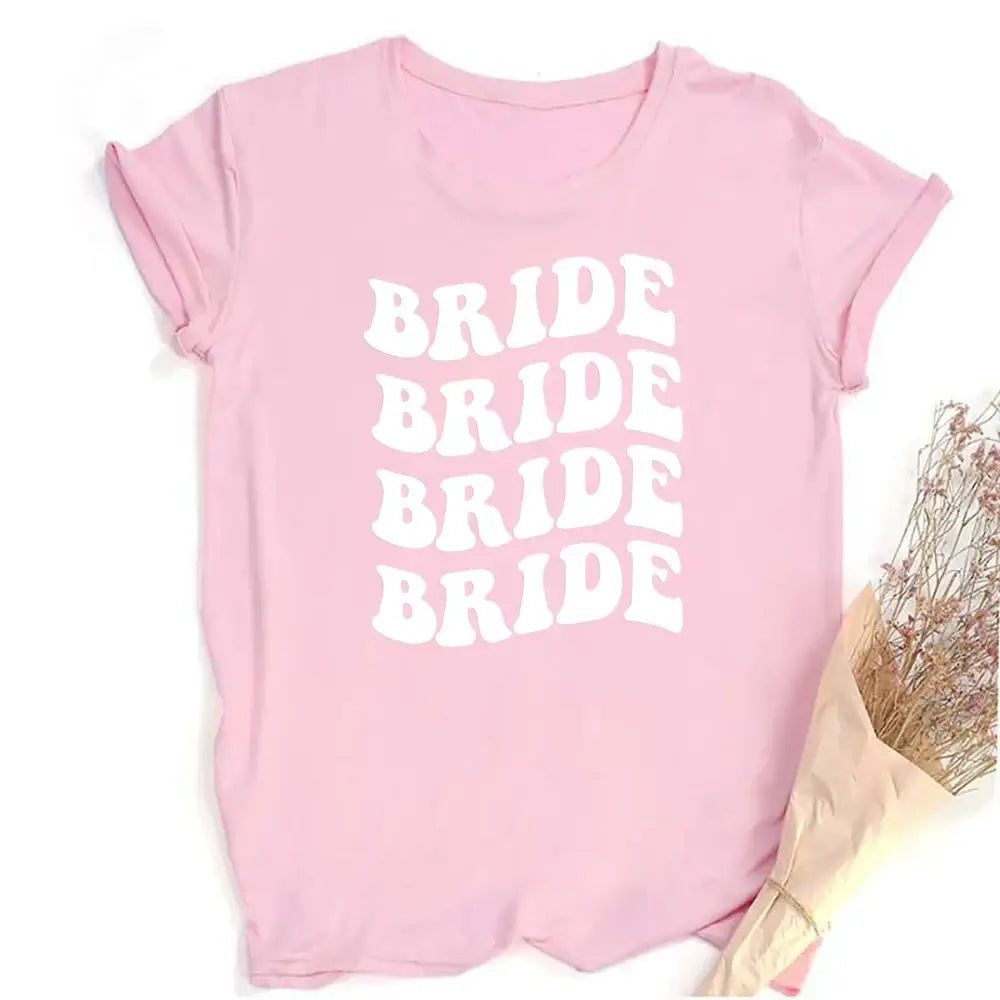 Team Bride Floral Short Sleeve T-Shirt T-Shirts Luxurious Weddings