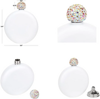 Personalized Round Flasks - Custom Bridesmaid Gifts Flasks Luxurious Weddings