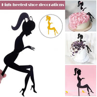 High Heels Lady Acrylic Cake Topper Cake Toppers Luxurious Weddings