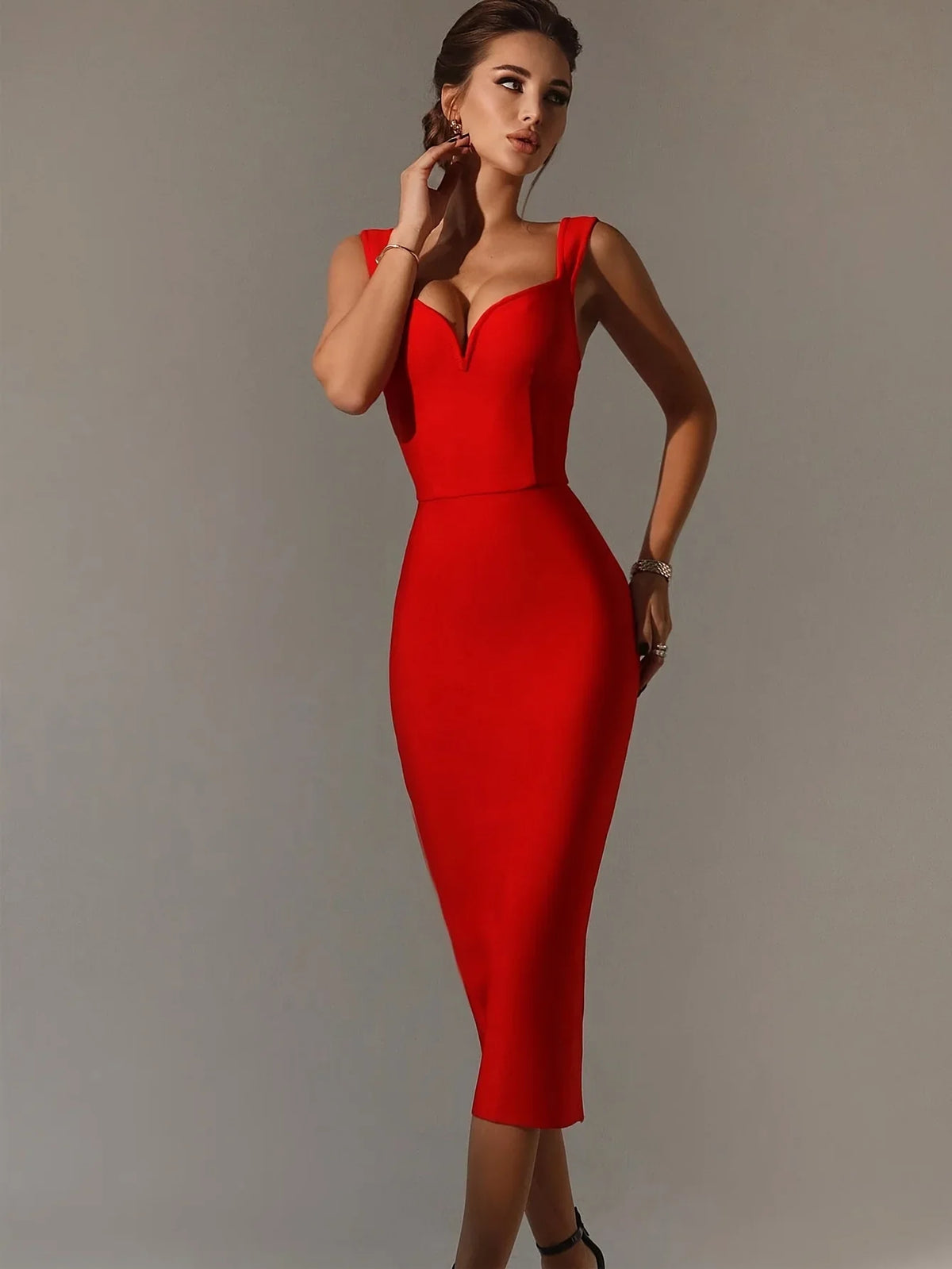 Candy Cane Lane Red Bodycon Bandage Dress Dresses Luxurious Weddings