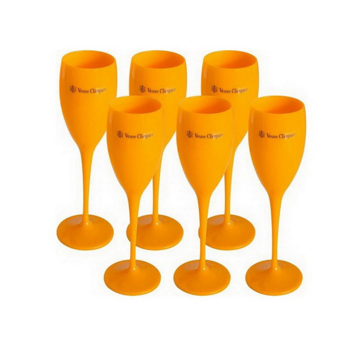 Acrylic Pink Orange Champagne Flutes stemware Luxurious Weddings