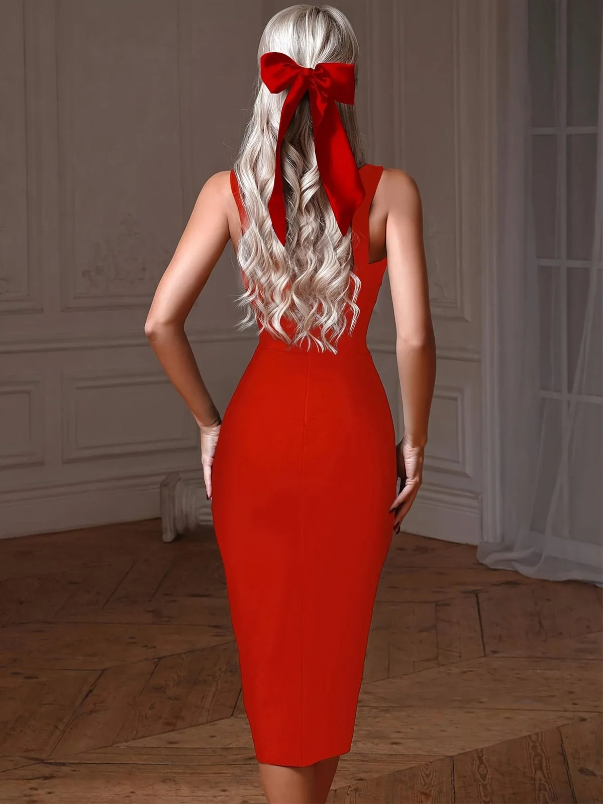 Candy Cane Lane Red Bodycon Bandage Dress Dresses Luxurious Weddings