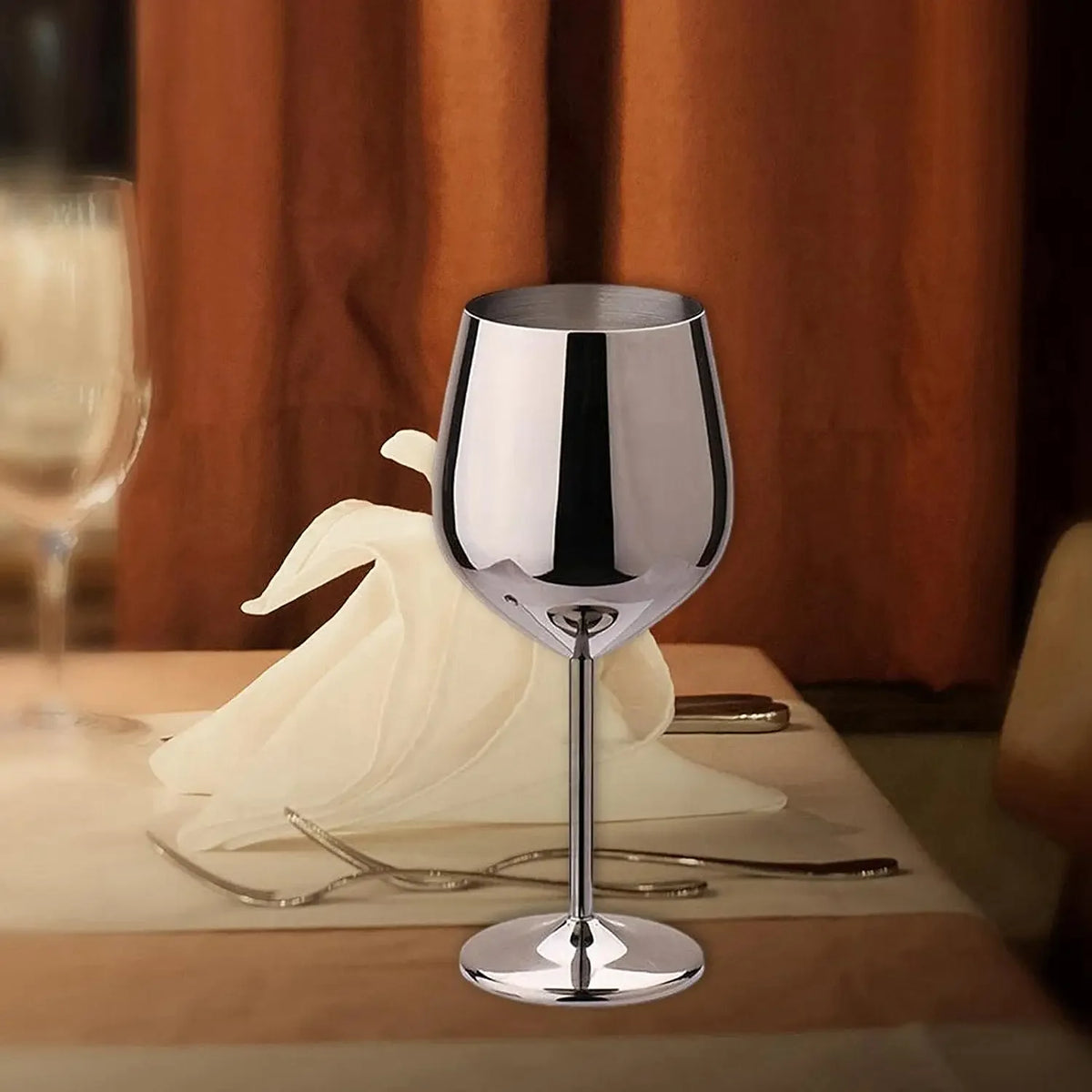 Unbreakable Stainless Steel Wine Glasses stemware Luxurious Weddings