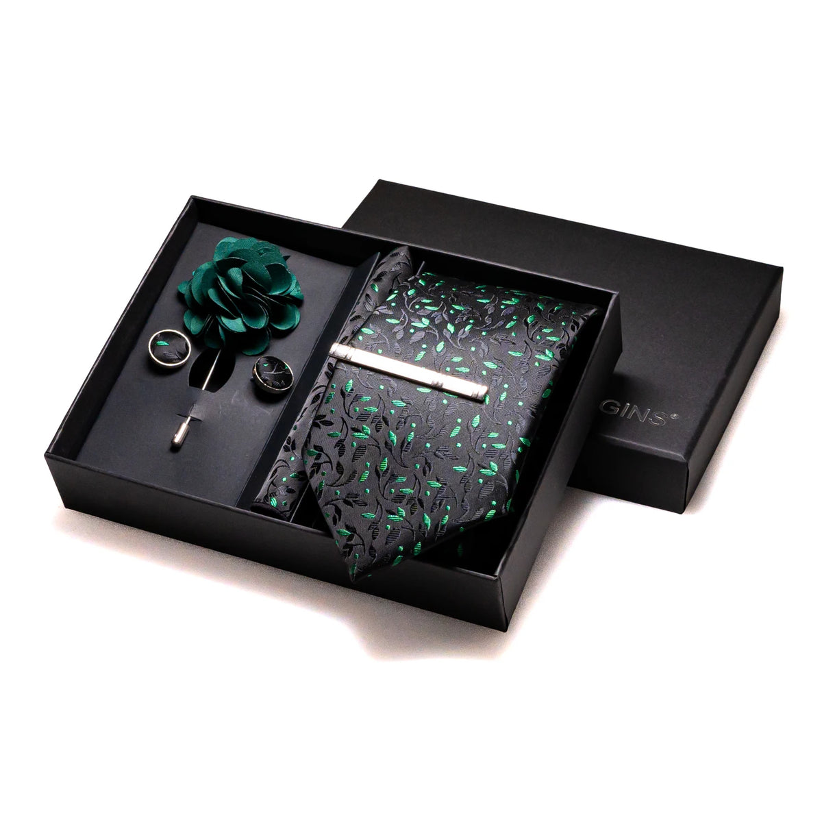 026 - 100% Silk Tie & Cufflinks Set Neckties Luxurious Weddings