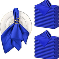 12-Piece Elegant Satin Table Napkin Set Napkins Luxurious Weddings