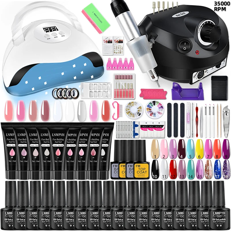 Premium Gel Nail Polish Kit & UV LED Dryer nail kits Luxurious Weddings