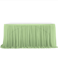 Elegant 6/9FT Party Table Skirt table skirt Luxurious Weddings