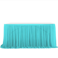 Elegant 6/9FT Party Table Skirt table skirt Luxurious Weddings