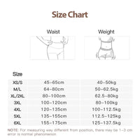 the size chart for a women's underwear