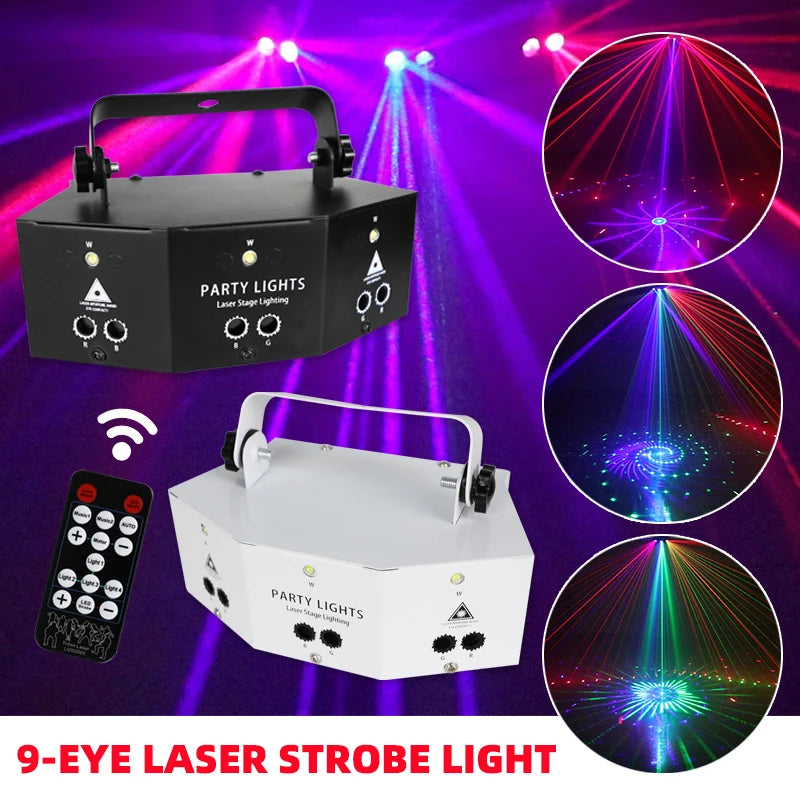LED Disco Light - Perfect for Events- RGB Stage Lighting Effect Disco laser lights Luxurious Weddings