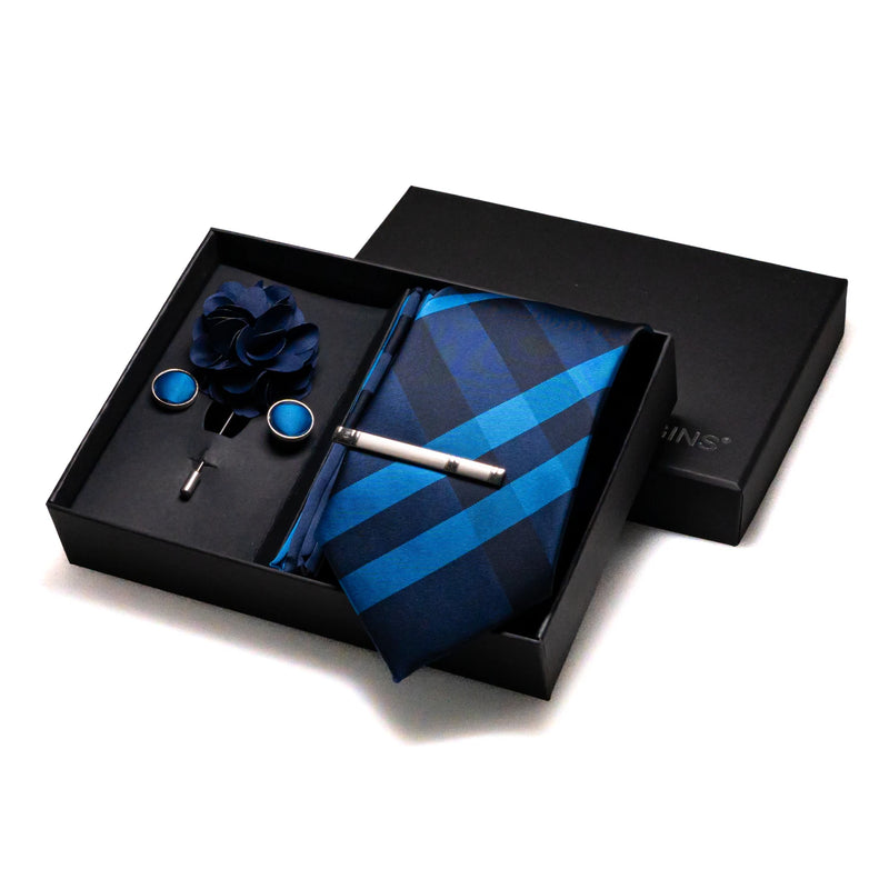 002 - Silk Necktie & Accessories Set Neckties Luxurious Weddings