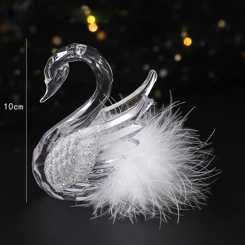 Crystal Swan Cake Topper CAKE TOPPERS Luxurious Weddings