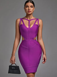 Monica Purple Bandage Dress Luxurious Weddings