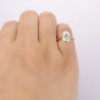 1ct 2ct Moissanite Solitaire Oval Cut Engagement Ring Jewelry Luxurious Weddings