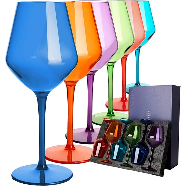 Luxury Unbreakable Tritan Plastic Wine Glass Set stemware Luxurious Weddings