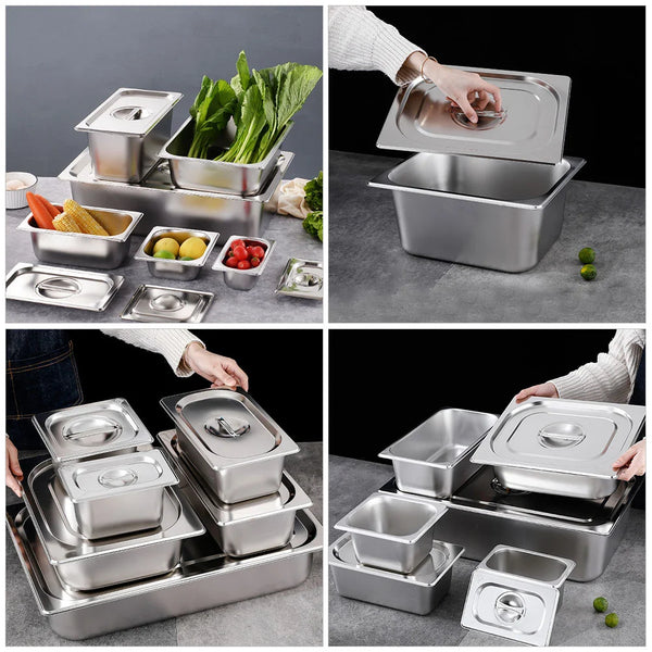 Stainless Steel Buffet Food Container Pan Serveware Luxurious Weddings