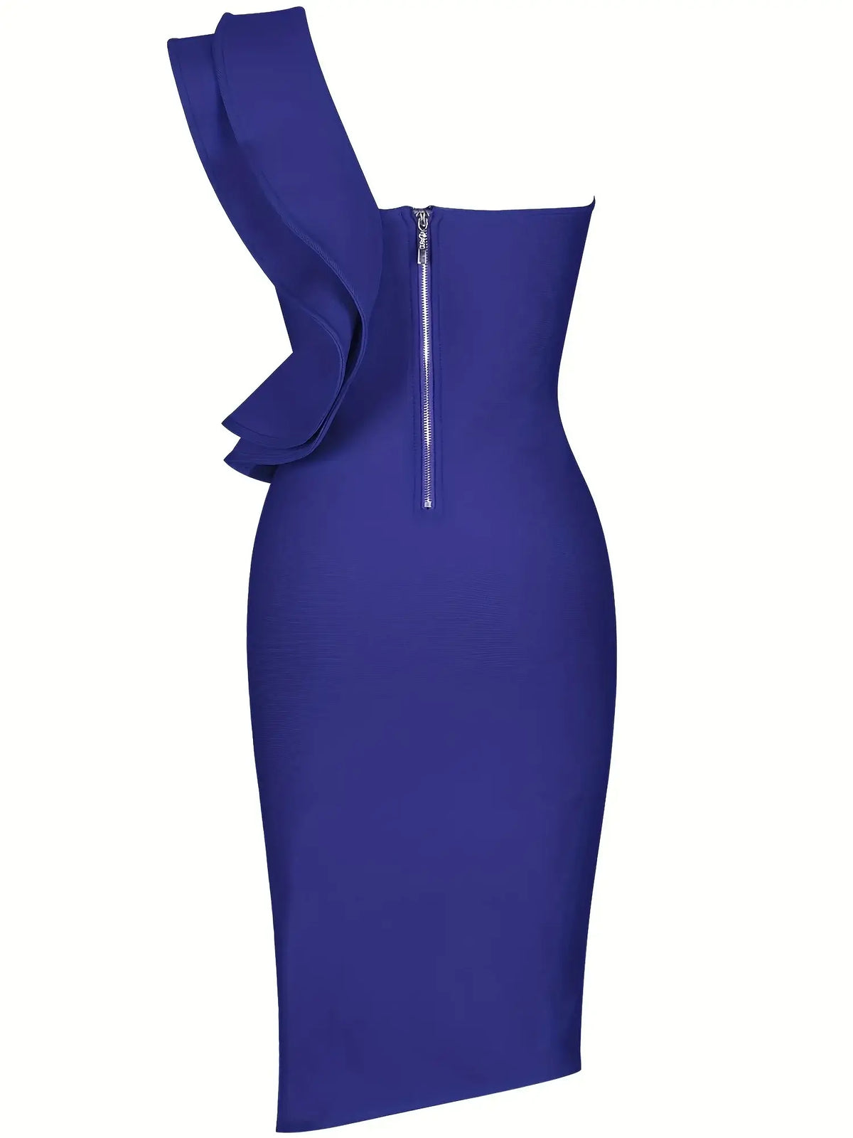 Elegant Blue Bandage Dress - Sexy Backless Midi Party Dress Candy Cane Lane