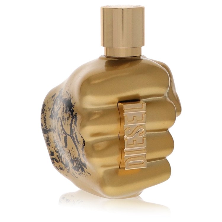 Spirit Of The Brave Intense Eau De Parfum Spray (Unboxed) by Diesel 75 ml bottle with gold fist design.
