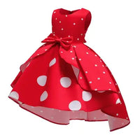 Girls Elegant Polka Dots Dress Luxurious Weddings