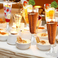 25pcs 150ml Clear Plastic Champagne Flutes stemware Luxurious Weddings