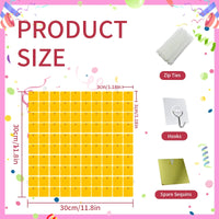 the product size chart for a birthday party