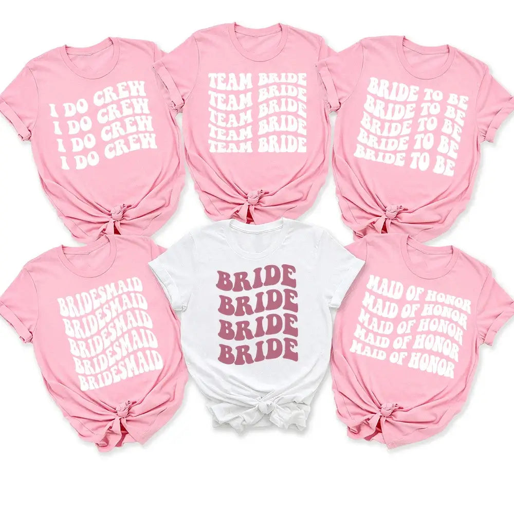 Team Bride Floral Short Sleeve T-Shirt T-Shirts Luxurious Weddings