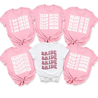 Team Bride Floral Short Sleeve T-Shirt T-Shirts Luxurious Weddings