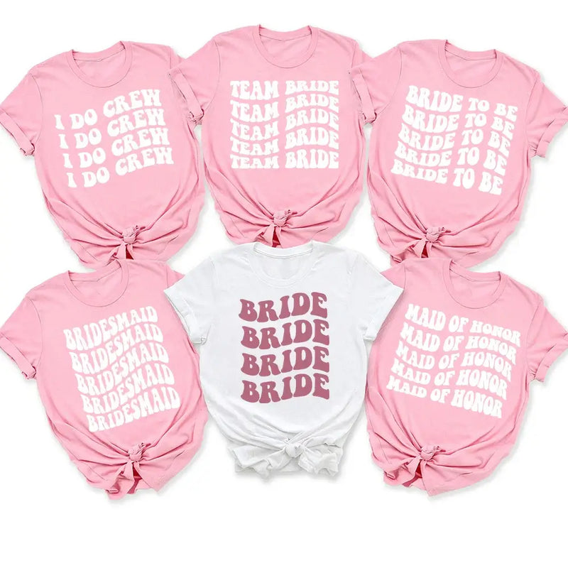 Team Bride Floral Short Sleeve T-Shirt T-Shirts Luxurious Weddings