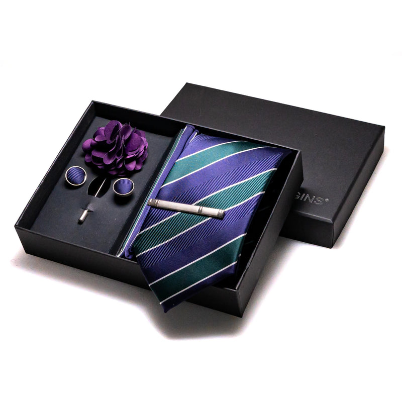 007 - Silk Necktie & Accessories Set Neckties Luxurious Weddings