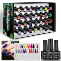 26 Color Gel Nail Polish Set with Base & Top Coat nail kits Luxurious Weddings