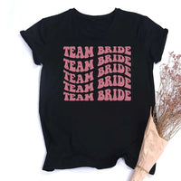 Team Bride Floral Short Sleeve T-Shirt T-Shirts Luxurious Weddings