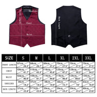 a size guide for a men's vest