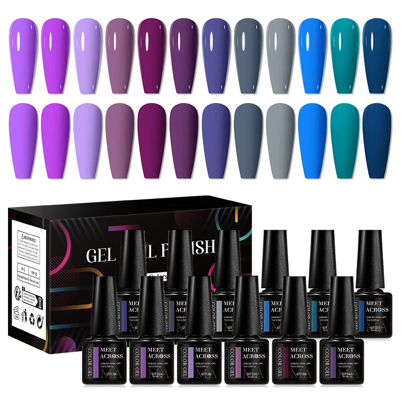 12Pcs Macaron Gel Nail Polish - UV Soak Off Kit nail kits Luxurious Weddings