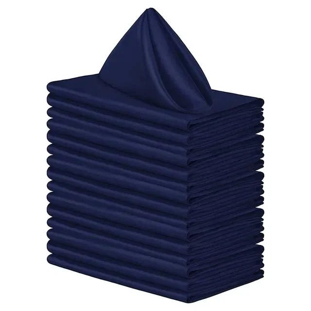 12-Piece Elegant Satin Table Napkin Set Napkins Luxurious Weddings