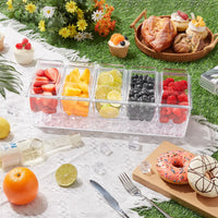 Clear Party Platter with Ice Compartment Luxurious Weddings