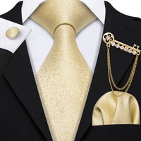 Gold Silk Tie Set Gold Luxurious Weddings