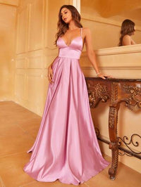 Solid Satin Maxi Cami Bridesmaid Dress Bridesmaid Dresses Luxurious Weddings