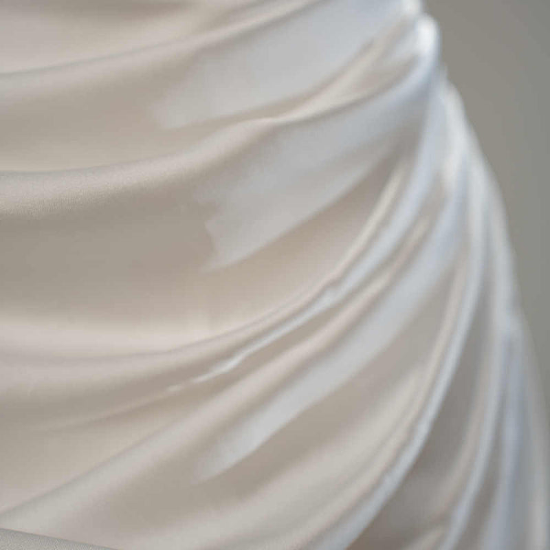 Elegant Satin Ruched Slim Mermaid Wedding Dress Trumpet | Mermaid Gown Luxurious Weddings