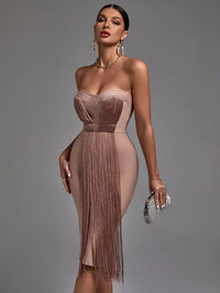 New Tassel Bandage Dress | Evening Dress Luxurious Weddings