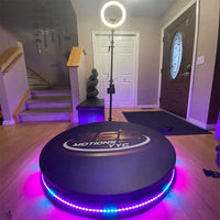 a large round object sitting on top of a hard wood floor