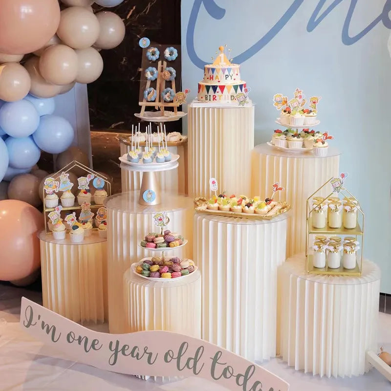 Folding Cake Stand for Wedding and Party Decor - Free Acrylic Board Included - Multiple Sizes Available Cake stand Luxurious Weddings