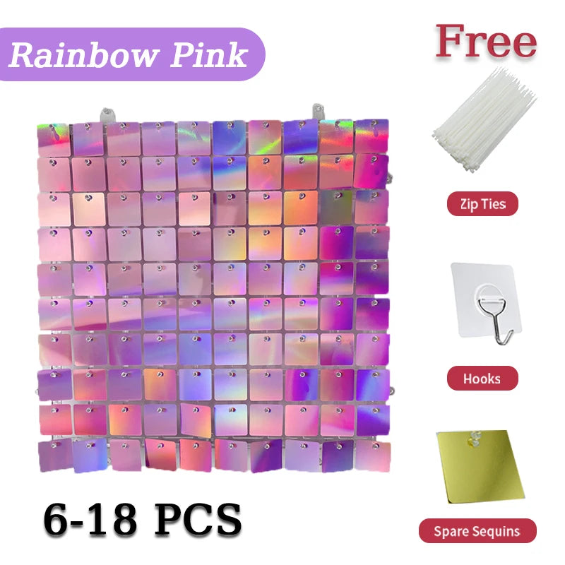 a rainbow pink and purple background with a white background