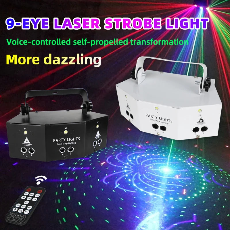 a pair of laser projector lights with remote control