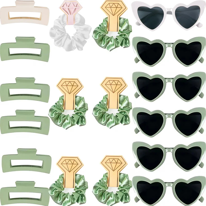 Bridesmaid Heart Sunglasses & Hair Accessories Set Accessories Luxurious Weddings