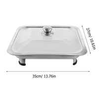 Stainless Steel Buffet Serving Tray with Lid Serveware Luxurious Weddings