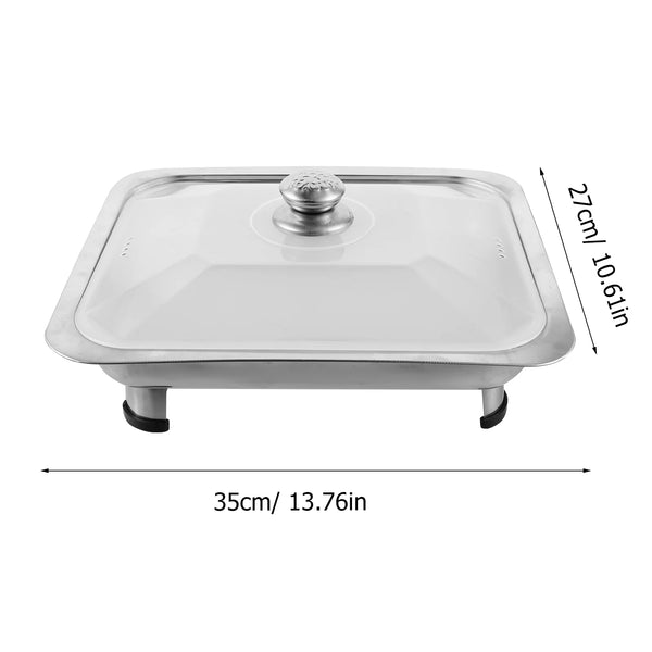 Stainless Steel Buffet Serving Tray with Lid Serveware Luxurious Weddings