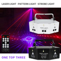 a pair of laser lights and a remote control