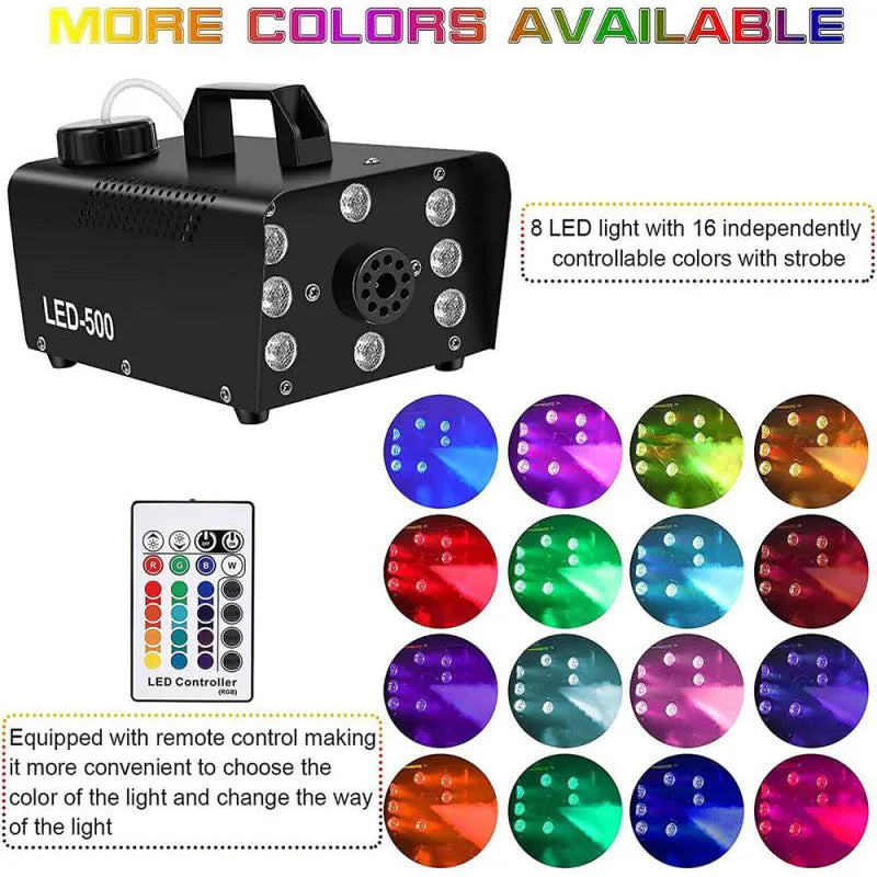 500W LED Smoke Machine - Perfect for Weddings, DJ Sets, and More! smoke machine Luxurious Weddings