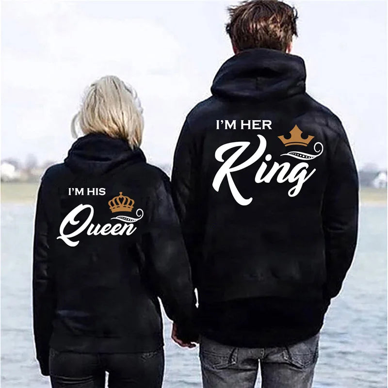 King & Queen Couple Hoodies Set Luxurious Weddings