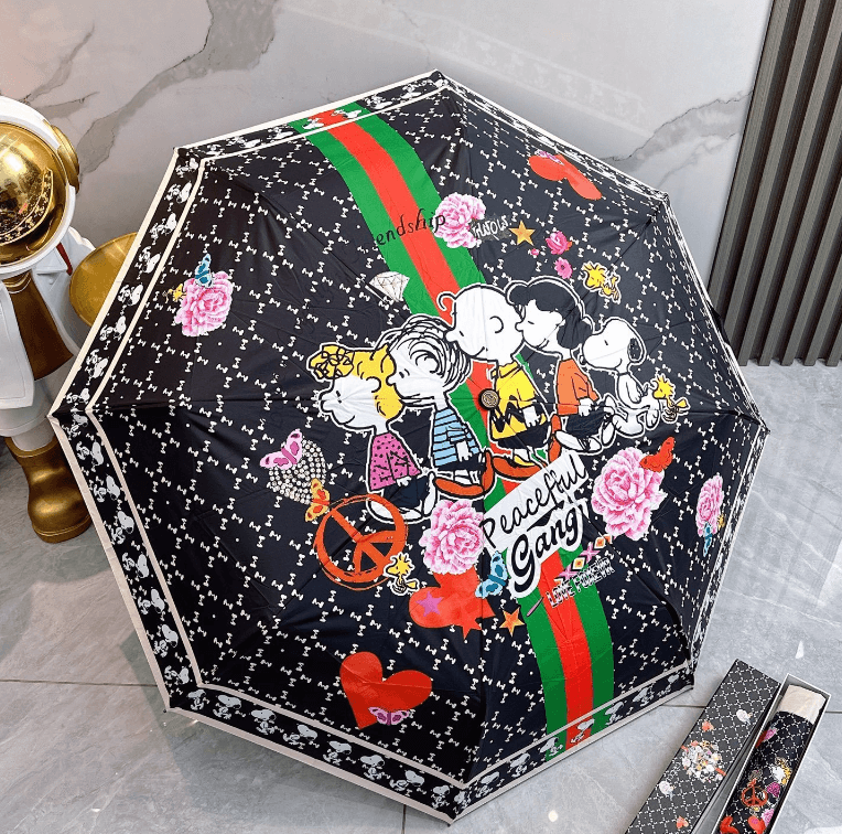 Stylish printed umbrella featuring a friendship design, perfect for luxurious weddings and weather protection.